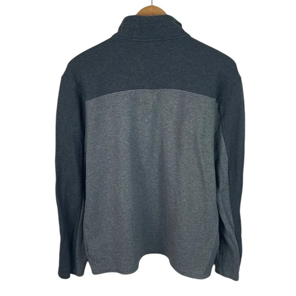 B4 Mens Calvin Klein Designer 1/4 Button Modern Ribbed Pullover Sweatshirt L - Picture 5 of 6